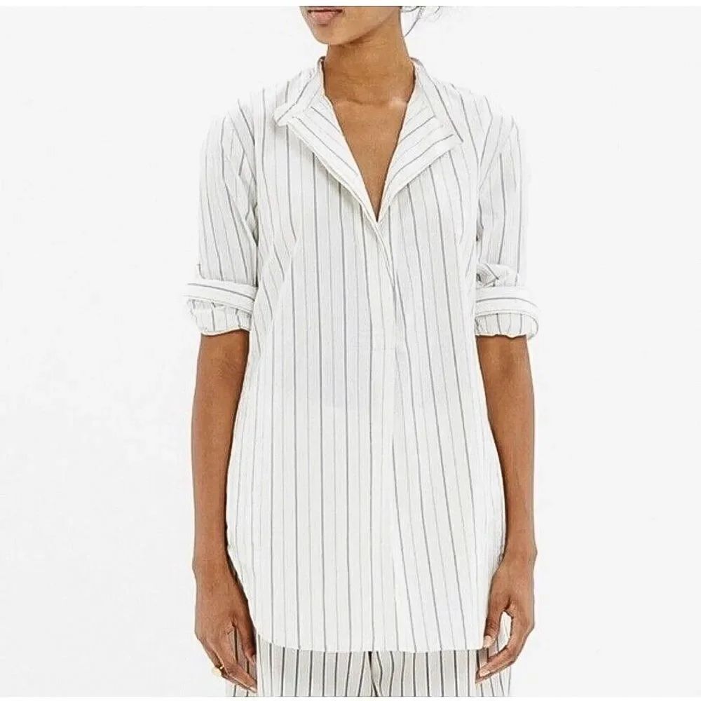 Madewell Striped The Perfect Tunic Shirt Size Small Long Sleeve